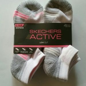 6 pair Womens SKETCHERS ACTIVE Low Cut socks 9-11